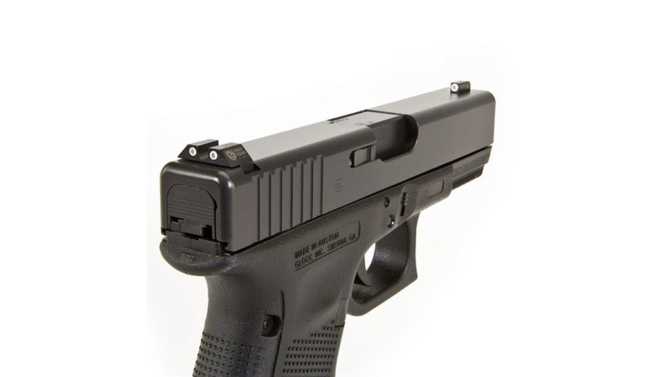 USED Night Fision Perfect Dot Night Sight Set w/Front, U Rear, White Front w/Green Tritium, White Rear w/Green Tr, GLK-002-007-WGWG, EDEMO1, Condition Parts Only/Salvage, Defective