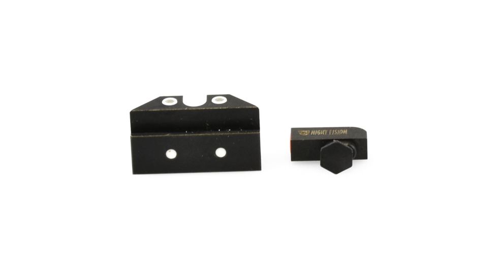 Night Fision Perfect Dot Night Sight Set w/Orange Front, U White Rear, w/Green Tritium, Glock 17/17L/19/22-28/31-35/37-39, GLK-001-007-OGWG