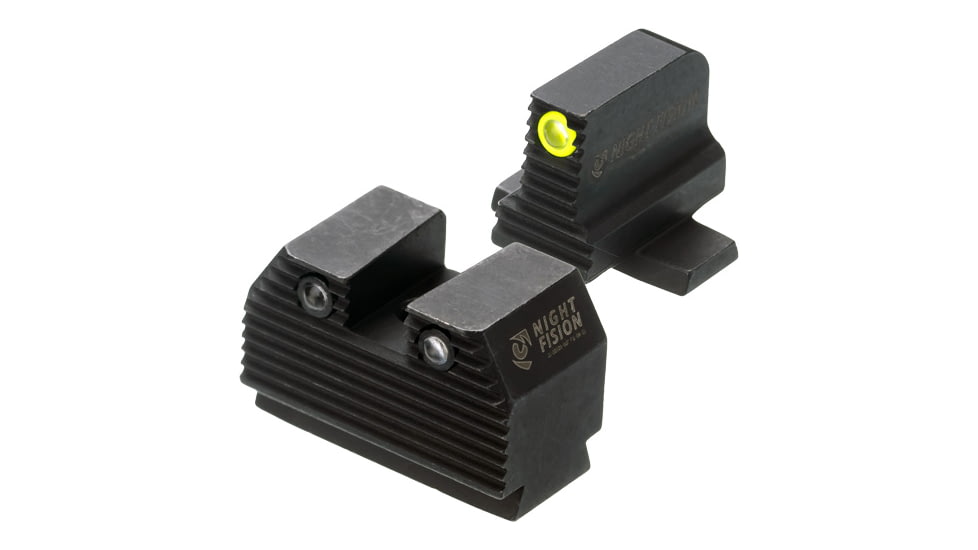 Night Fision Optics Ready Stealth Night Sight Set, Sig P320 w/ RMR/507c/508t/Romeo Pro, Orange Front, Black, SIG180345332YGZG