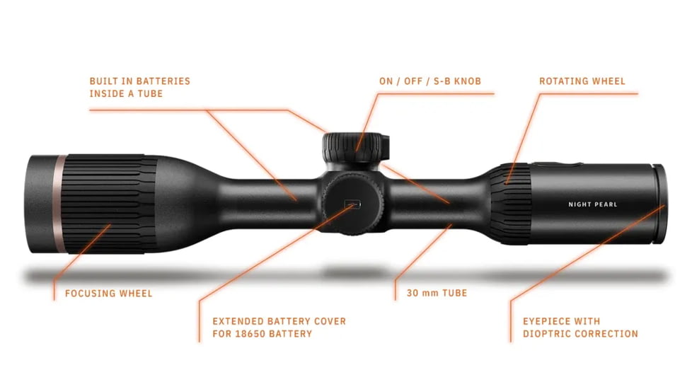 NIGHT PEARL Harpia 50 Pro 4.8x50mm 30mm Tube Thermal Rifle Scope, 50 Hz, 384x288 pixels, 2NPHARPIA50PRO