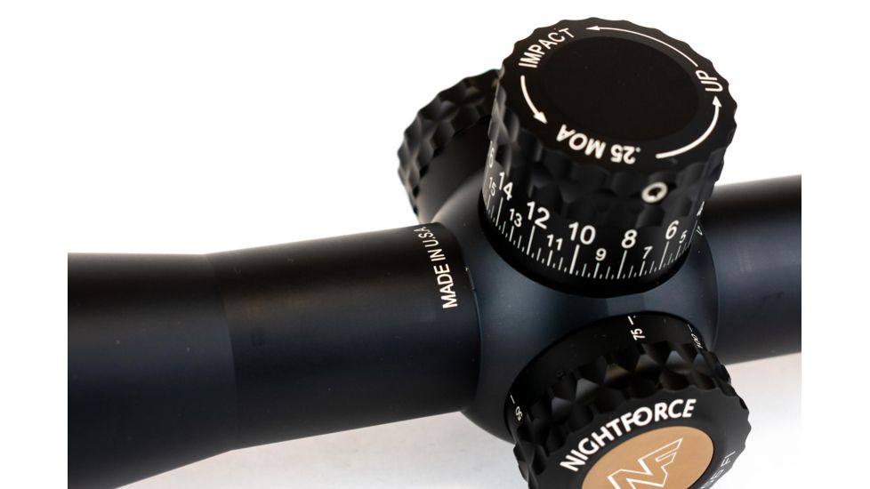 NightForce ATACR 5-25x56mm F1 ZeroStop .250 MOA DigIllum PTL MOAR, Black, 34mm C545