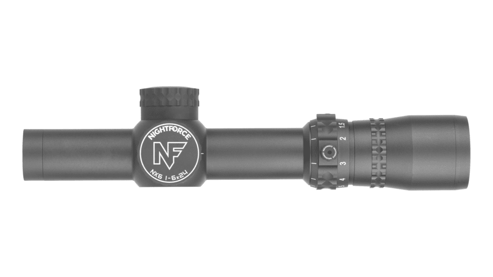 NightForce NX6 1-6x24mm F2 30mm Tube Rifle Scope, Second Focal Plane