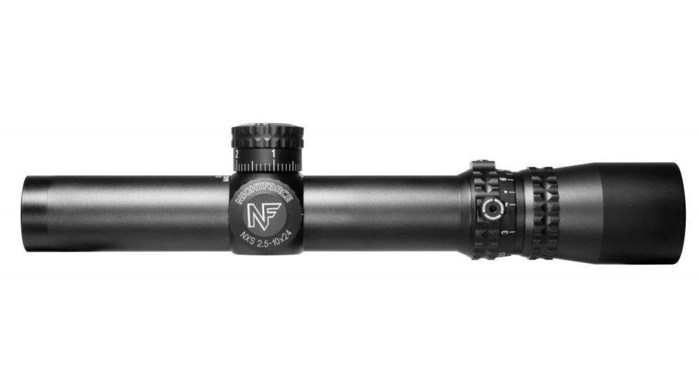 NightForce NXS 2.5-10x24 Zerostop Rifle Scope, Black, Mil-R Reticle C538