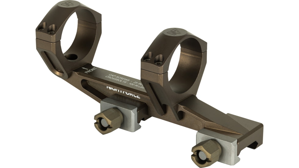 NightForce Ultramount Riflescope Mount, 34mm Tube, 1.54in, 0 MOA, Dark Earth, A696