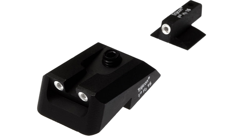 Nighthawk Custom 1911 Sight Kit, Defensive Fixed Rear, Two-Dot Tritium, Tritium Front .190in, SI0017-.190