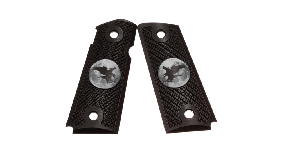 Nighthawk Custom Alumagrips, Thin, Officer, w/ Nighthawk Logo, Ambi Cut, G124