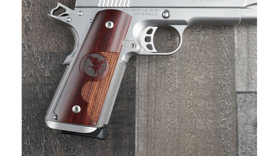 Nighthawk Custom Cocobolo Grips, Gov., Finger Pin Point Checkering, w/Mag Release Groove, Ambi Cut, Nighthawk Logo, G170