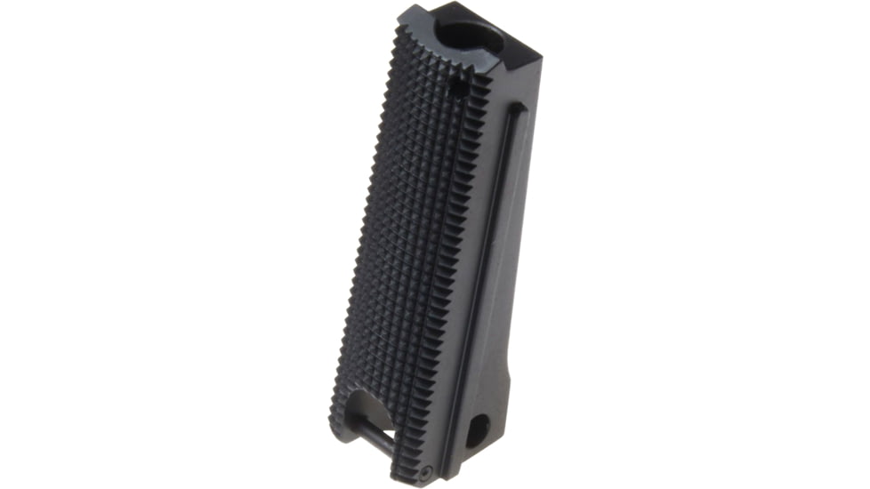 Nighthawk Custom Mainspring Housing, Gov., Flat, Checkered 25 LPI, w/Lanyard Loop, Carbon, Fully Machined, SP0229