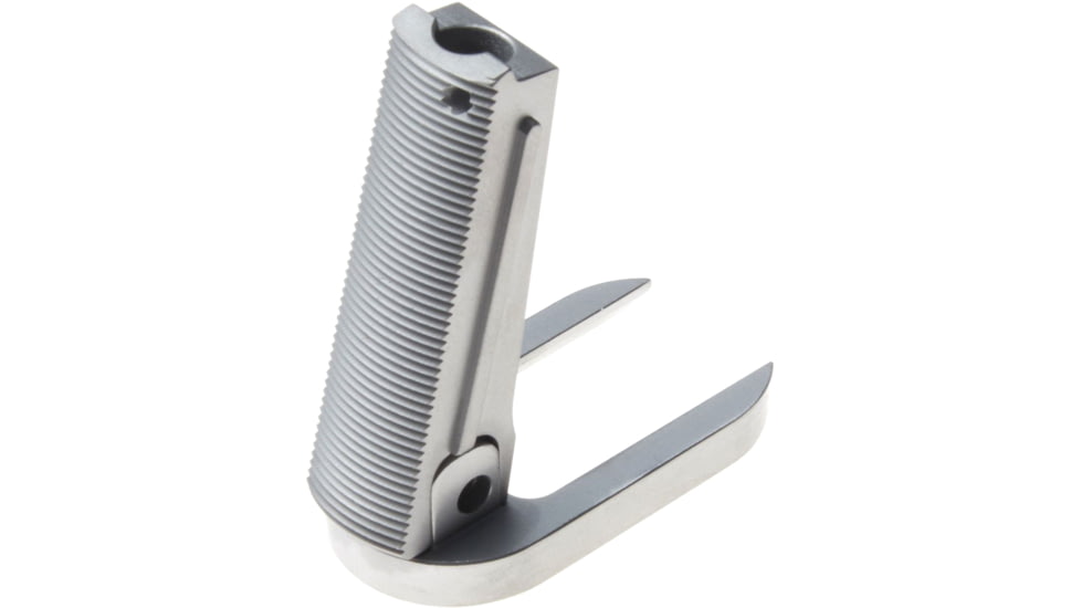 Nighthawk Custom Mainspring Housing, Gov., Flat, Serrated w/Mag Well, Stainless, Fully Machined, SP0234-S