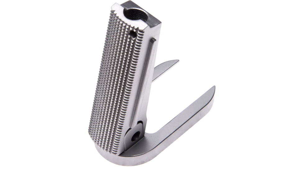 Nighthawk Custom Mainspring Housing, Gov., Flat, w/Mag Well Checkered 25 LPI, Stainless, Fully Machined, SP0238