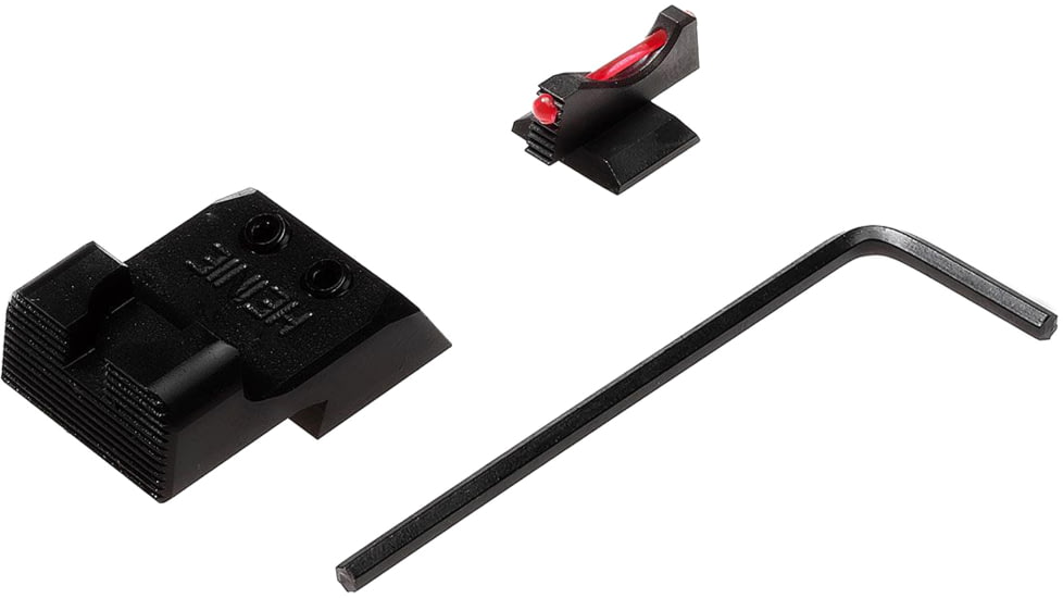 Nighthawk Custom Sight Kit Fiber Optic .200, Heinie Ledge Black Rear Sight, Novak Cut, SKI01709