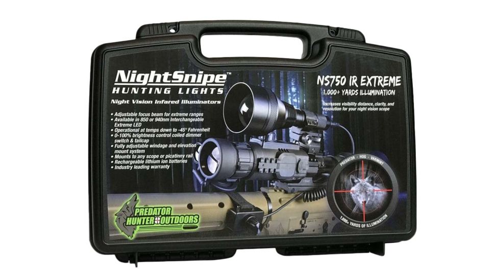 NightSnipe NS750 CREE LED Illuminator Hunting Light Kit, Infrared, 850nm IR, C1A-750D-IR-8834