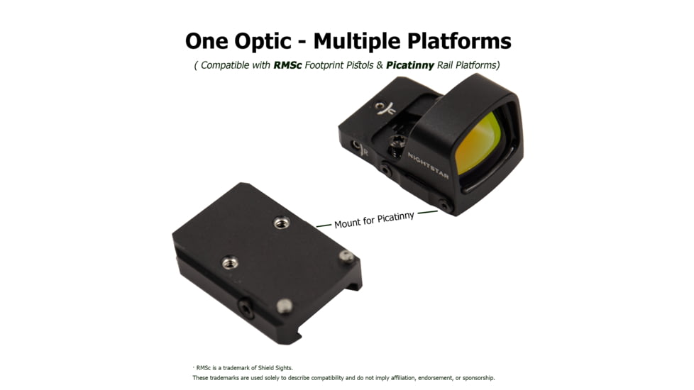 NightStar PR17A Ultra-Thin Shake Awake Side Load 1x17mm Reflex Red Dot Sight