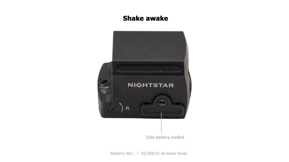 NightStar PT17G Reflex Red Dot Sight, 1x17mm, 0.86x0.67in, Black, PT17G