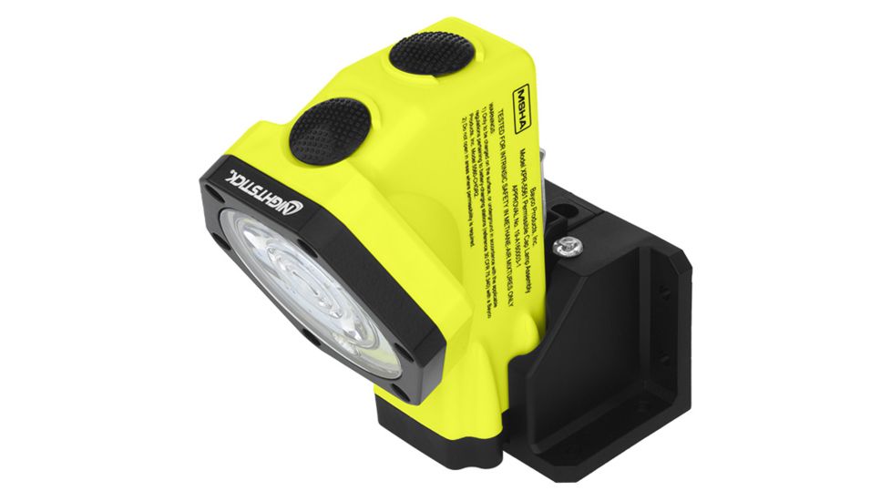 Nightstick IS Rechargeable Multi-Function No-Band Headlamp w/ Heavy-Duty Rubber Hard Hat Mount, Green, XPR-5561GC