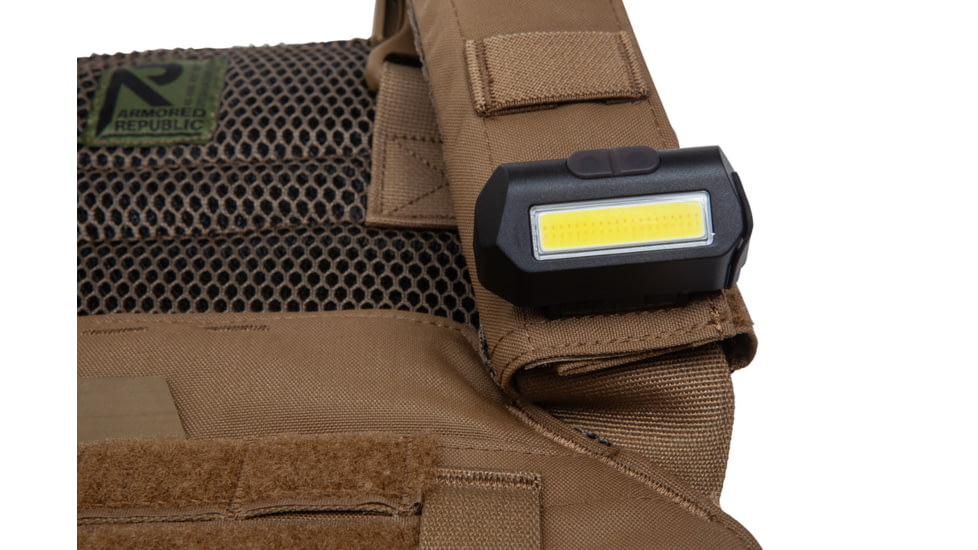 Nightstick Multi Flood USB Accessory Light, Molle Clip, 250 Lumen, 7 Hour Run Time, Matte Finish, Black