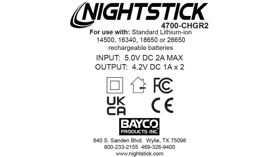 Nightstick Usb Dual-battery Charger For 4700-batt - 4700-CHGR2