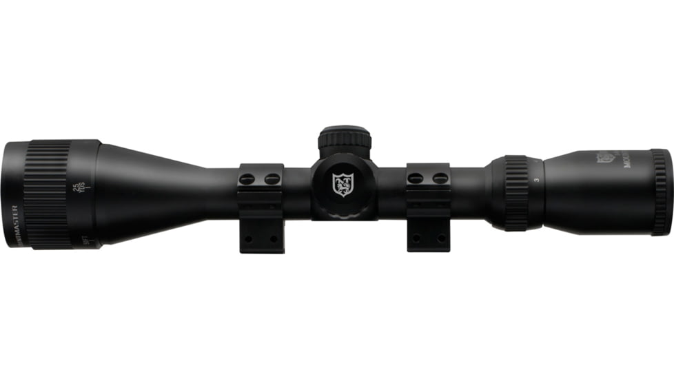 Nikko Stirling Mountmaster 3-9x40 AO IR Rifle Scope, 1in Tube, HMD Reticle, 1/4 MOA, Black, nmmi3940aon