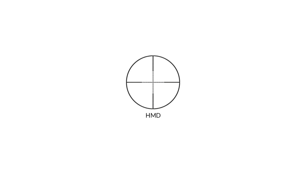 Nikko Stirling Mountmaster Silver Crown 4x40 AO Rifle Scope, 1in Tube, HMD Reticle, 1/4 MOA, Black, nsc440n