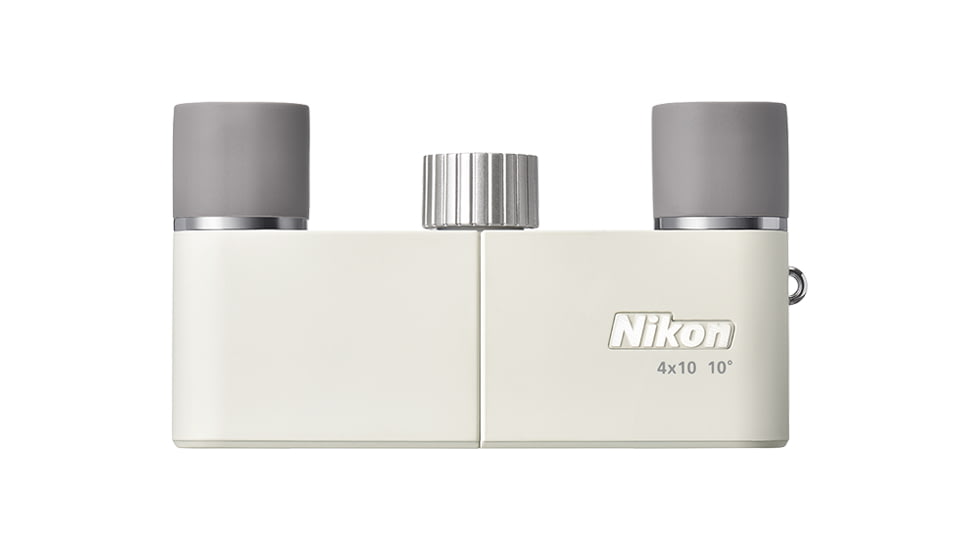 Nikon CF 4x10mm Roof Prism Binoculars, Ivory White, 16841