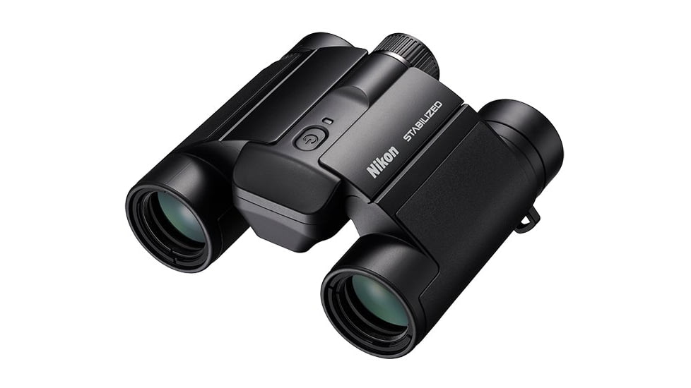 Nikon STABILIZED 10x25mm S Roof Prism Binoculars, Black, 16782