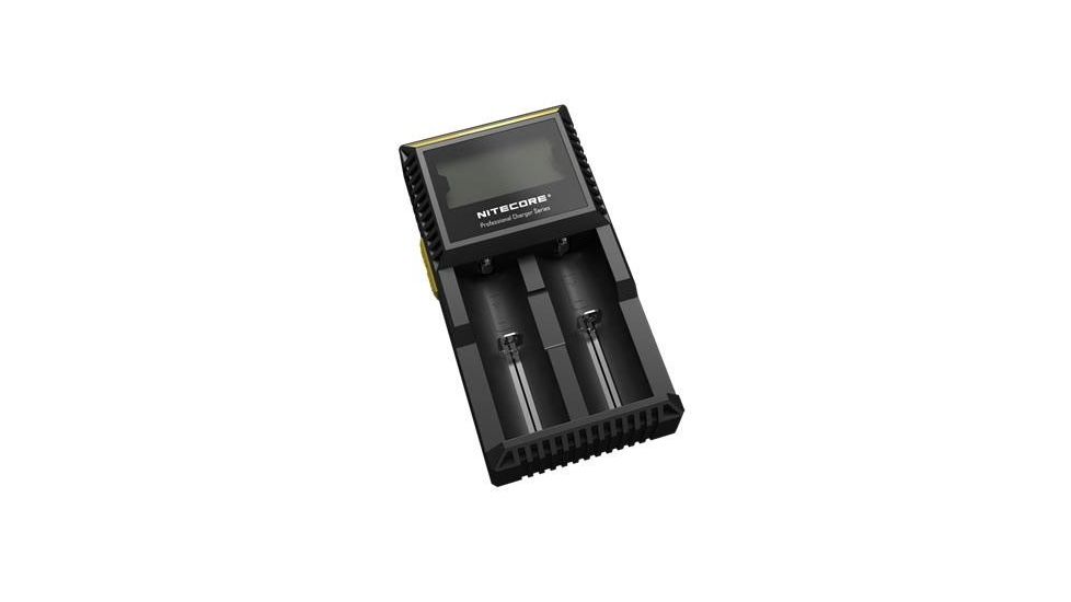 Nitecore Digicharger Universal Battery Charger, 2-Slot, Black, 6952506490912