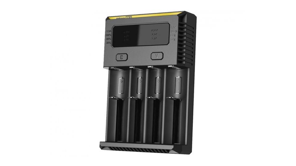 Nitecore Intellicharge i4 Smart Charger - 2016 Edition, Black, NITECORE-INTELLICHARGE-I4-2016