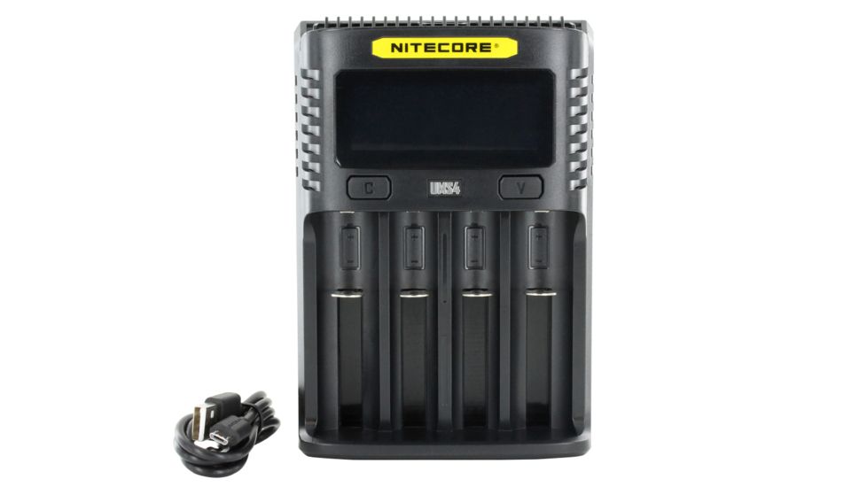 Nitecore Intelligent USB Superb Battery Charger, IMR/Li-ion/LiFePO4/NI-Cd/Ni-MH, Quad Channel, 4000 mA max Charge Current, Black, UMS4
