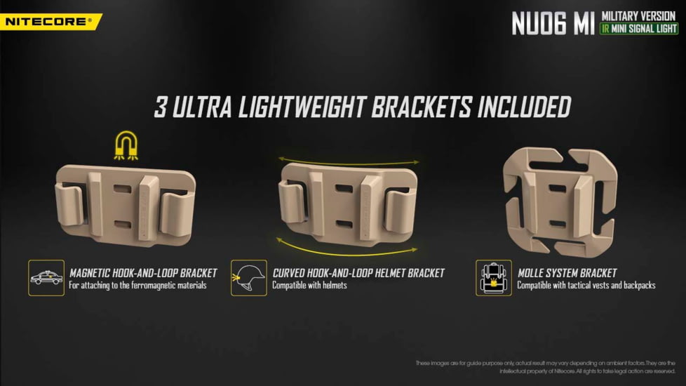 Nitecore NU06 MI Red Green Blue IR Signal and Safety Light, Black, 6952506407248