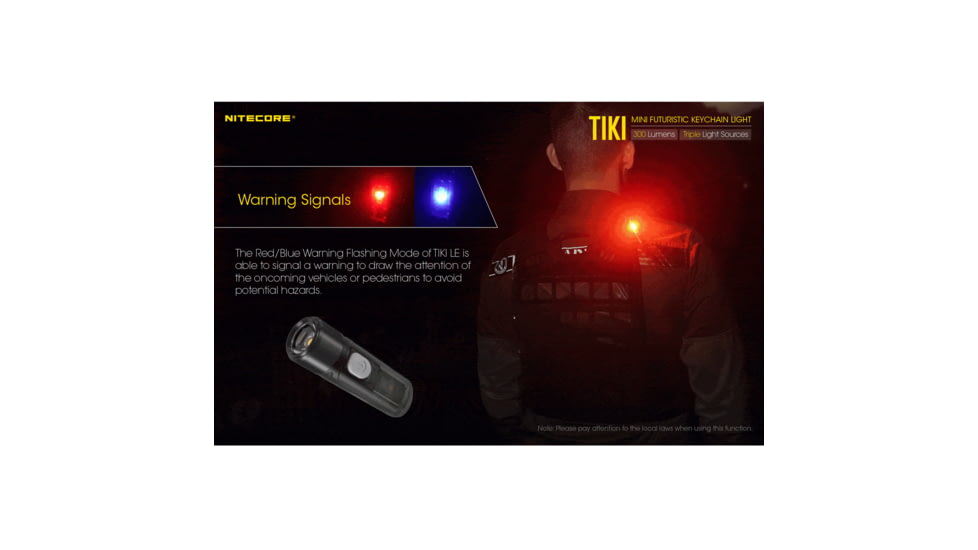 Nitecore TIKI LE 300 Lumen Rechargeable Keychain Flashlight, Black, 6952506405701