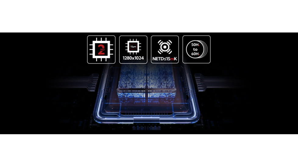 NOCPIX 4x 50mm ACE H50R Rangefinding Thermal Weapon Sight w/Ocular Zoom, 640x512 Sensor, Black, ACE-H50R