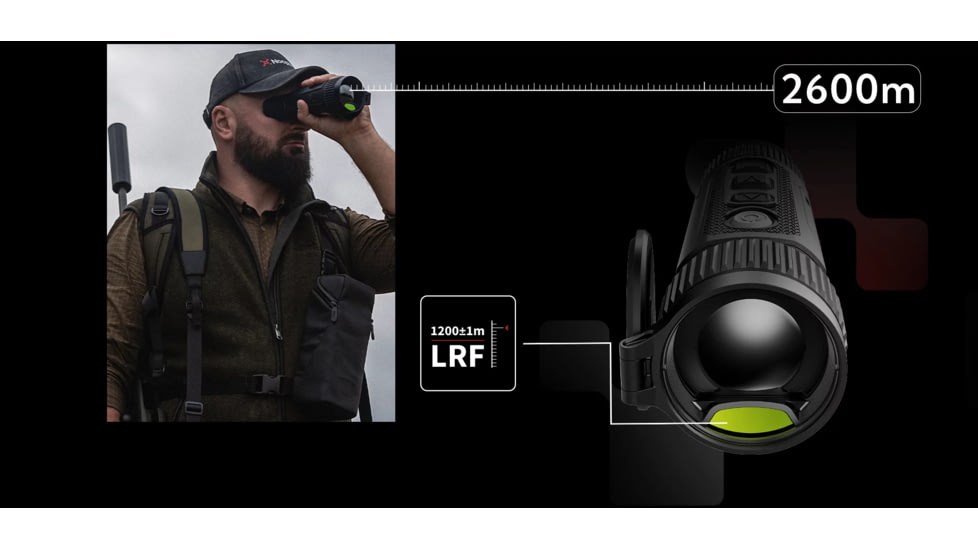 NOCPIX 4x50mm VISTA H50R Rangfinding Thermal Monocular, 640x512, Black, VISTA-H50R