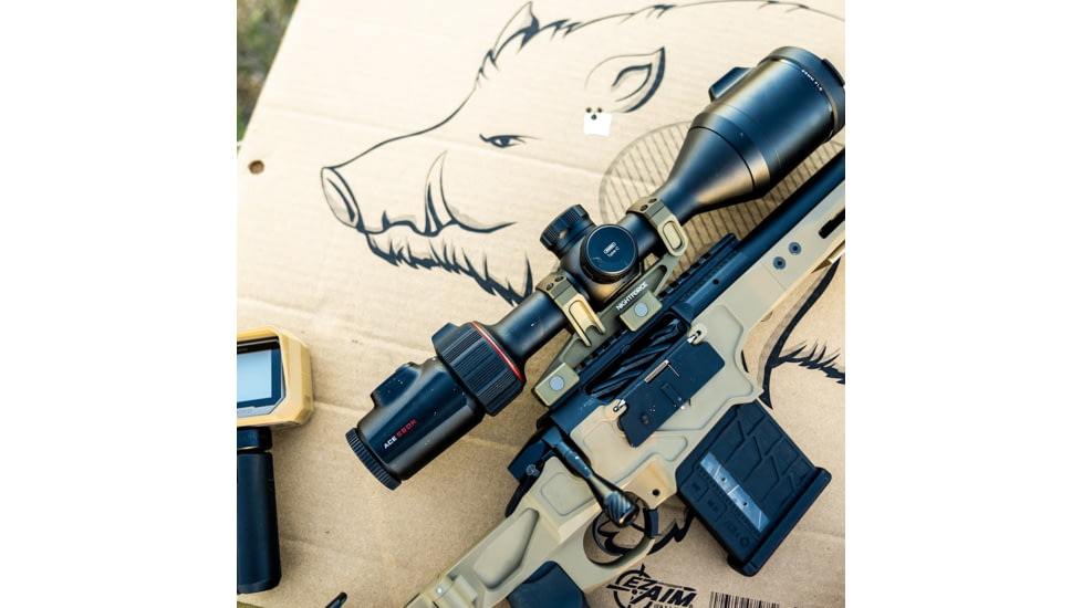 NOCPIX ACE S60R 2x60mm LRF Thermal Weapon Sight with Ocular Magnifier, 1280x1024, Black, ACE-S60R