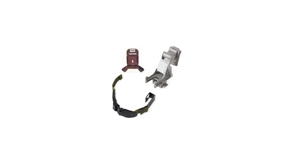 Norotos Front Bracket &amp; Strap Assy for STD HM, PASGT, Black, One Size, 1888010