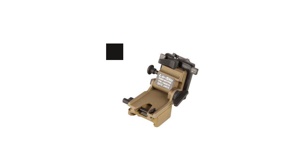 Norotos LoSto Helmet Mount, Push Button, PVS-15/18/21/31, Black, One Size, 1960010BLK-2