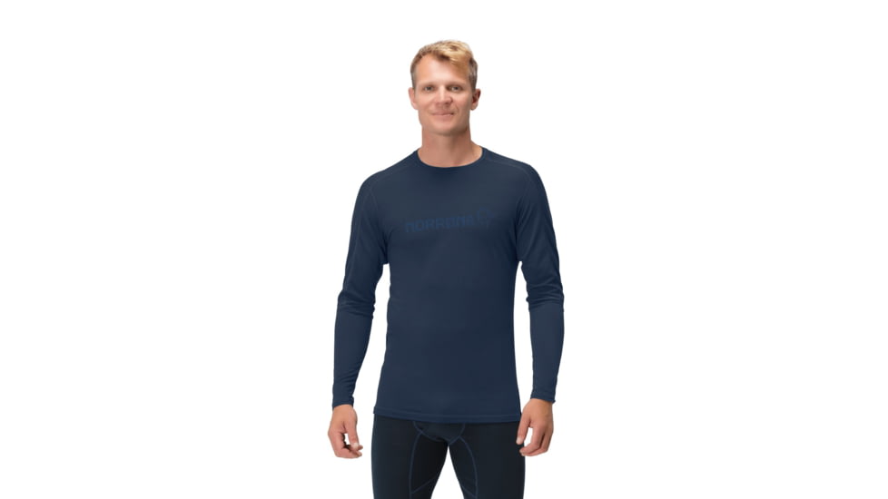 Norrona Falketind Equaliser Merino Round Neck Shirt - Mens, Indigo Night, Medium, 1820-22-2295-M