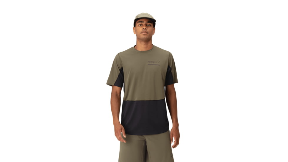Norrona Senja Equaliser Lightweight T-Shirt - Mens, Olive Night, Medium, 5826-23-3301-M