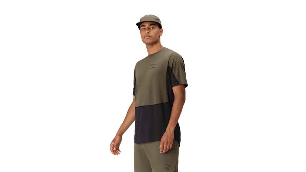Norrona Senja Equaliser Lightweight T-Shirt - Mens, Olive Night, Medium, 5826-23-3301-M