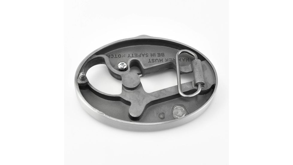 North American Arms 1 1/8 Long Rifle Ova Ornate Belt Buckle w/ Secure Clip Release, Fits Belts 1 Inch to 1 1/2 Inch, Steel, NAABBO-L