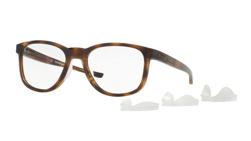 Oakley CLOVERLEAF MNP OX8102 Progressive Prescription Eyeglasses 810204-52 - Polished Brown Tortoise Frame