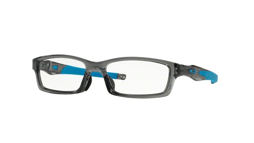 Oakley CROSSLINK ASIAN OX8029 Bifocal Prescription Eyeglasses 802910-56 - Grey Smoke/Sky Blue Frame