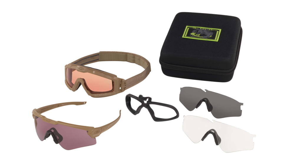 Oakley SI Ballistic M Frame Alpha Kit, Tan Frame, Clear/Gray/Prizm TR22/Prizm TR45 Lens, OO9296-1144