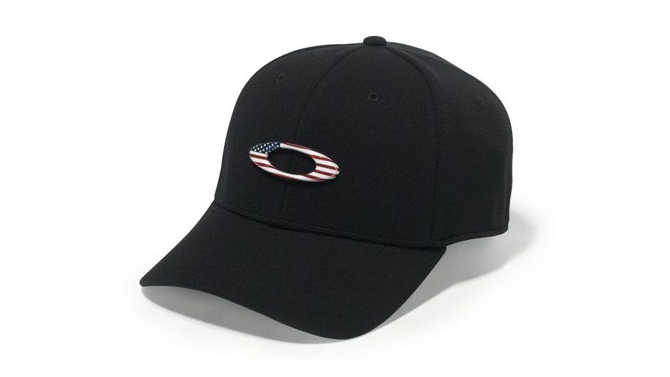 Oakley Tincan Cap, Black/American Flag, Large/Extra Large 911545-01V-LGXL