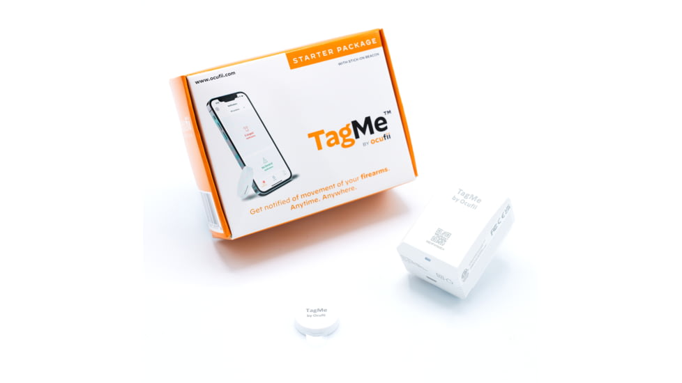 Ocufii TagMe Starter Package with Stick-On Beacon, White, TM-P2-WHT