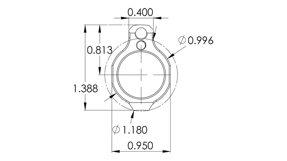 ODIN Works Tunable Low Profile Gas Block, Stainless Steel, GB-Tune-SS
