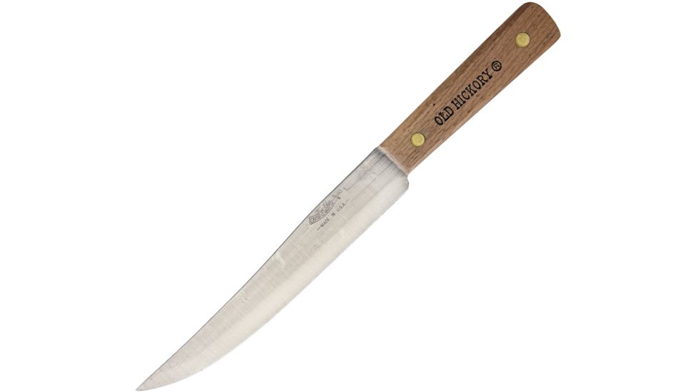 Old Hickory Slicing Knife 2nd Fixed Blade Knife, 8.25in, Carbon Steel, Standard Edge, Brown, Wood Handle OH758X