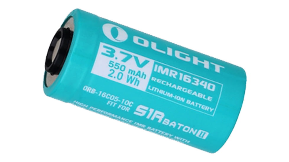 Olight IMR16340 550mAh For S1R Baton II Customized Battery, Teal, BAT-163C05-10C-OL