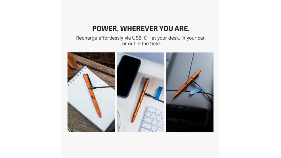 Olight O Pen 3 EDC Pen with Tip and Clip Lights and Green Laser Pointer