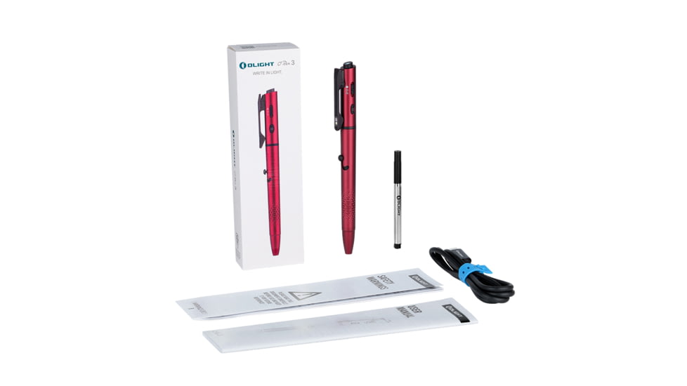 Olight O Pen 3 EDC Pen with Tip and Clip Lights and Green Laser Pointer