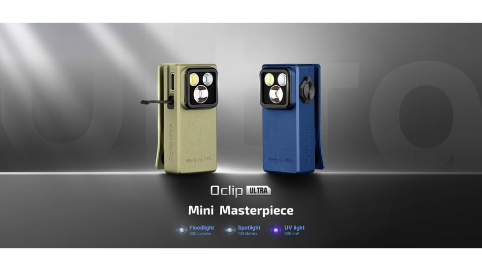 Olight Oclip Ultra USB-C Rechargeable 530 Lumen Clip-On LED Flashlight